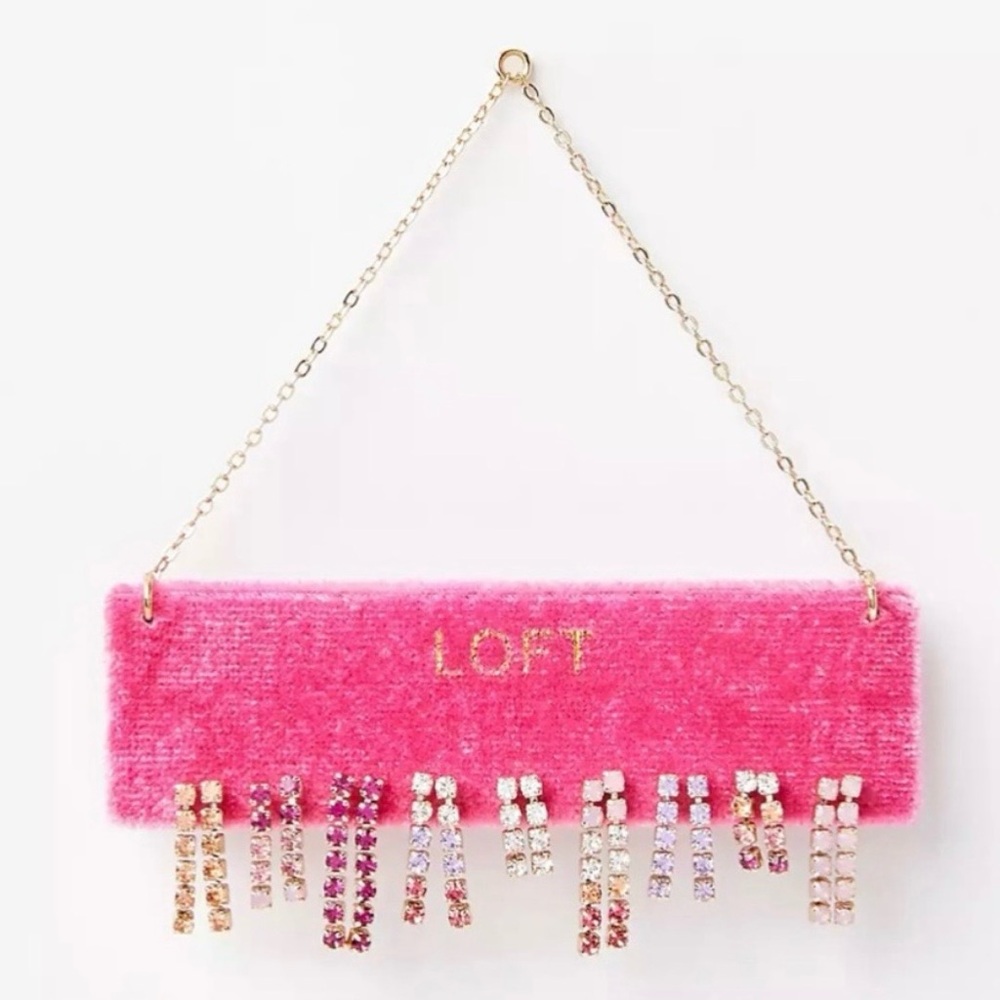 NWT  LOFT  Pink Linear Stud Earrings Set